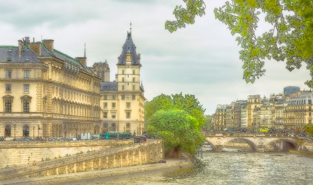 Along the Seine - painterly style